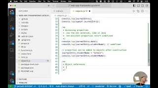 Software Engineering Web Application Frameworks 03 02 JavaScript objects