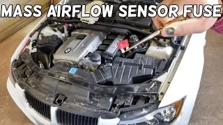 MASS AIRFLOW SENSOR FUSE LOCATION REPLACEMENT BMW E90 E91 E92 E93 MAF FUSE