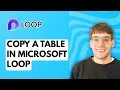 How to Copy a Table in Microsoft Loop 2026 Full Guide