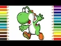 Yoshi Coloring Page for Kids and Drawing