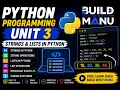 Python Programming Unit 3 Strings in Python String Functions Slicing Operations Complete