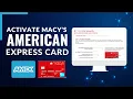 How to Activate Macy s American Express Card