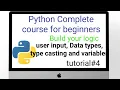 Data type type casting variables python complete for beginners