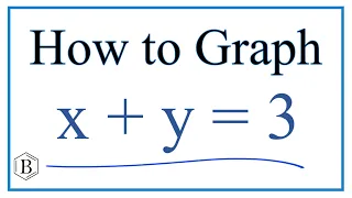 How to Graph the Linear Equation x y 3