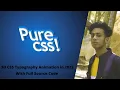 3D CSS Typography Animation with html and css in 2022 full source code by jishaansinghal