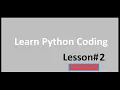 Python Lesson 2 Variable Comments literals