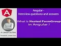 What is Nested FormGroup in angular
