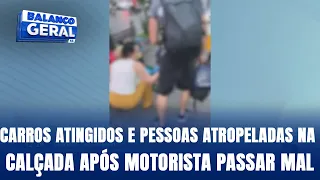Blumenau: carros atingidos e pessoas atropeladas na calçada após motorista passar mal