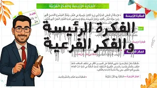 الفكرة الرئيسة والأفكار الفرعية شرح سهل ومبسط لجميع المراحل الابتدائي والإعدادي 2026 