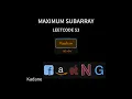 Max Subarray LeetCode 53 4 Methods Naive Divide Conquer Kadane s Algorithm