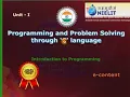 PPS 1 Introduction to Programming