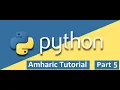 Python Tutorial in Amharic ethel777