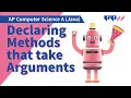 Java Fundamentals Declaring Methods that take Arguments
