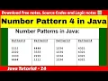 Star Pattern 4 - Number pattern with logic in Java Code Spark