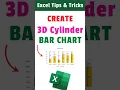Create in a minute 3D Cylinder Bar chart in Excel