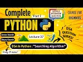 DSA Tutorial Searching Algorithms Python Full course for Beginners Lecture 37