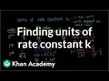 Units of the rate constant Kinetics AP Chemistry Khan Academy
