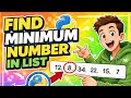 Find Minimum Value in a List Without min Function Python GCSE Computer Science