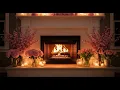 4K Cozy Spring Fireplace ASMR Cherry Blossom Candlelight Ambience for Sleep Warm Ambience