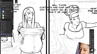 Inking a Girl with Attitude - OK s Daily Doodle