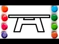 Glitter Table Coloring Pages For Kid and toddlers