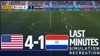 LAST MINUTES USA 4-1 Paraguay World Cup 2026 Game Simulation and Recreation