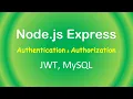 Node js Token Based Authentication with JWT Express MySQL example