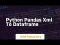 python pandas xml to dataframe