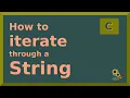 Loop through the characters of a string in c