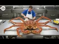 Catching Cooking the Gold of the Ocean - Giant Alaskan King Crab Fastest Knife Skills