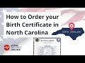 How to Order Your North Carolina Birth Certificate Vital Records Online
