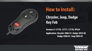 How to Program a Dorman key fob for select Chrysler Jeep Dodge vehicles