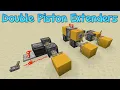 Three Horizontal Double Piston Extender Designs For Minecraft Bedrock Extremely Simple