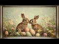 Vintage Easter Bunnies Frame TV Art Spring Screensaver For Your TV