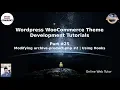Wordpress WooCommerce Theme Development Tutorials Modifying archive-product php Using Hooks