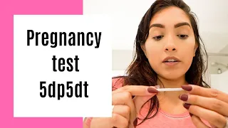 My IVF journey Live pregnancy test 5dp5dt