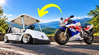 FIRST START of Superbike Swap Golf Cart!