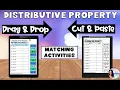 Distributive Property Matching Activity Digital and Print