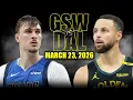 Golden State Warriors vs Dallas Mavericks Full Game Highlights - March 23 2026 NBA Season