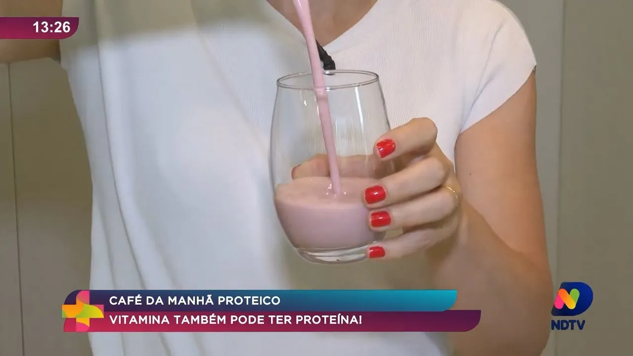 Café da Manhã Proteico, vitamina também pode ter proteínas
