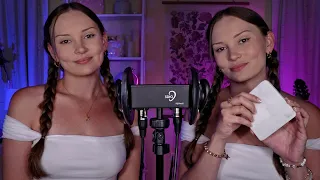 ASMR Twin Tapping and Scratching Triggers 👯‍♀️
