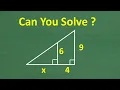 A right triangle is inside of a larger right triangle - what s the missing side