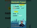 Statically typed vs Dynamically typed language