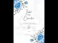 Download Lagu Digital Wedding Invitation with RSVP | Blue Minimalist Floral The Wedding Invitation | evites.me