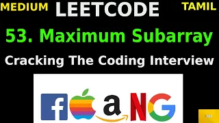 53 Maximum Subarray JAVA Kadane s Algorithm Tamil