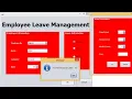 Employee Leave Management System using gui Java Swing mysql java projects