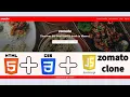 Project Building a Zomato Clone with HTML CSS JavaScript Full Project frontend