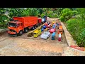 Download Lagu WADIDAU !!! Mobil Truk Tronton Panjang Bongkar Mainan Mobil Mobilan Truk Molen, Buldoser, Ambulan 