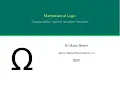 Mathematical Logic part 5 partial recursive functions