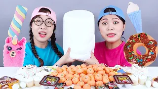Postre de malvavisco grande Mukbang DONA